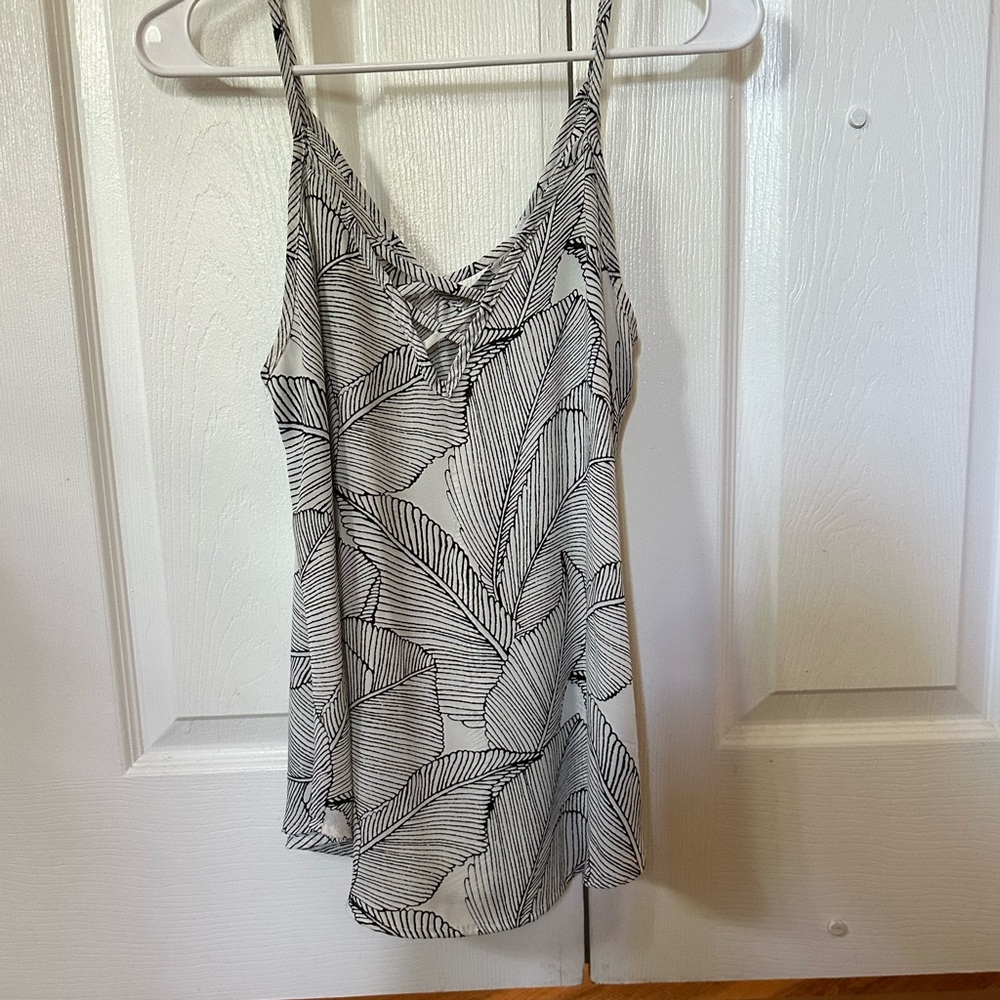 Sienna Sky Black and White Asymmetrical Camisole